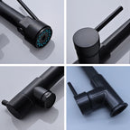 KITCHEN SINK FAUCET DQOK Brushed Spring Pull Down  Hot & Cold Water Mixer Crane