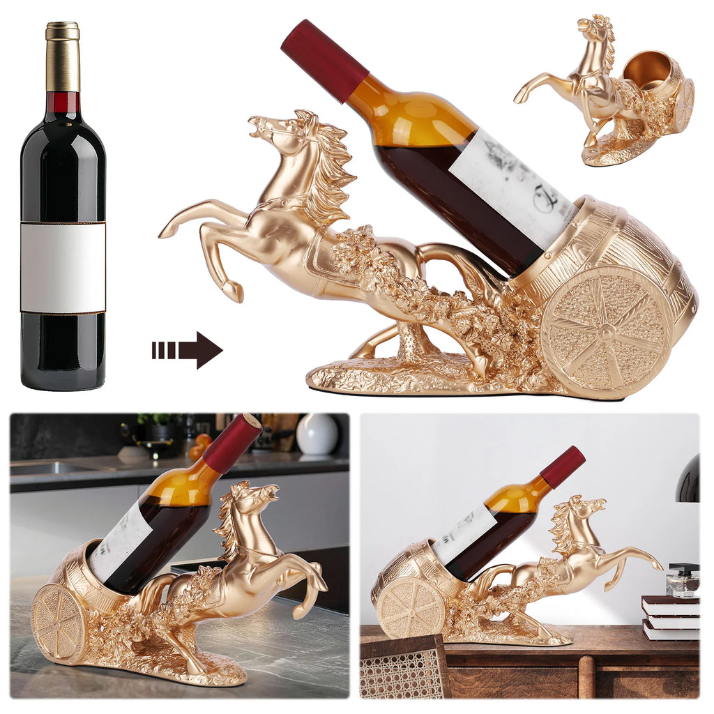HORSE SCULPTURE WINE RACK