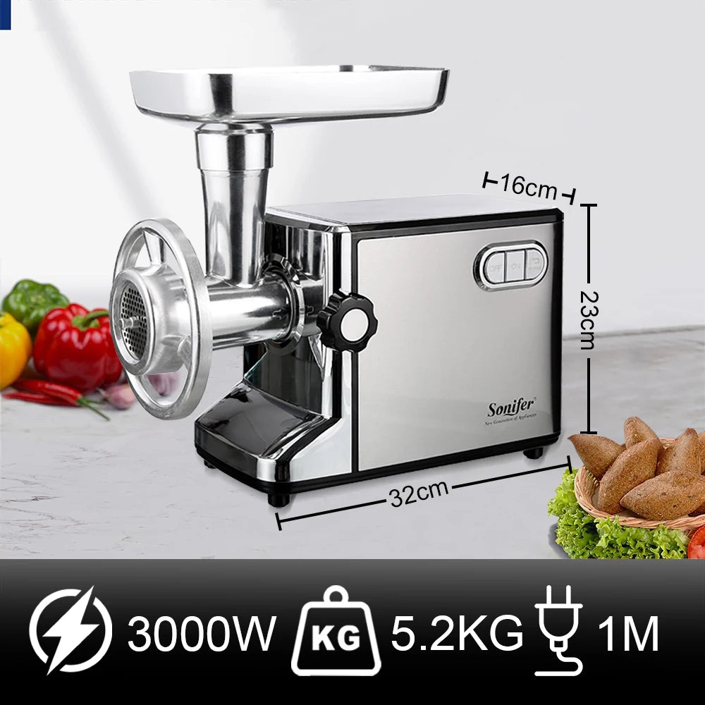 3000W ELETRIC MEAT GRINDERS STAINLESS STEEL