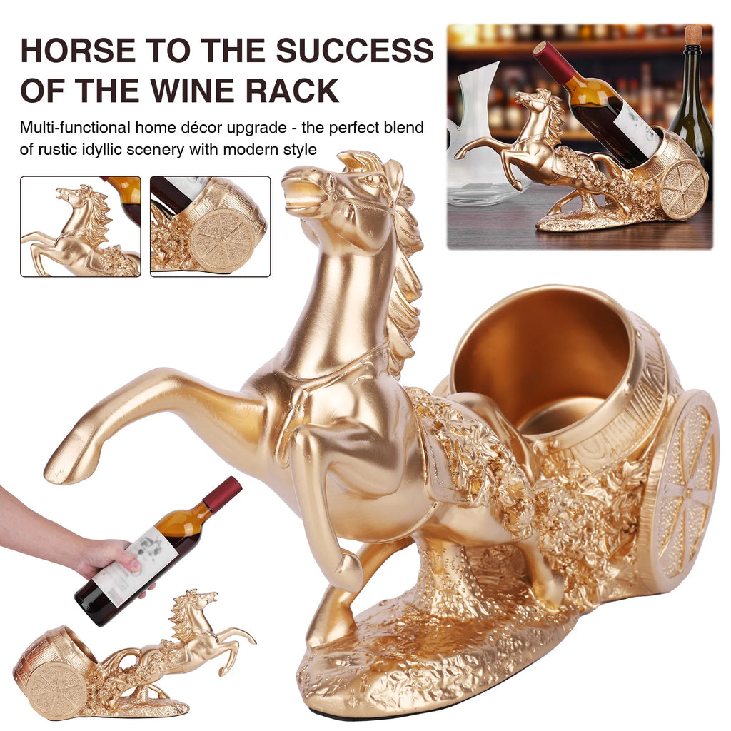 HORSE SCULPTURE WINE RACK