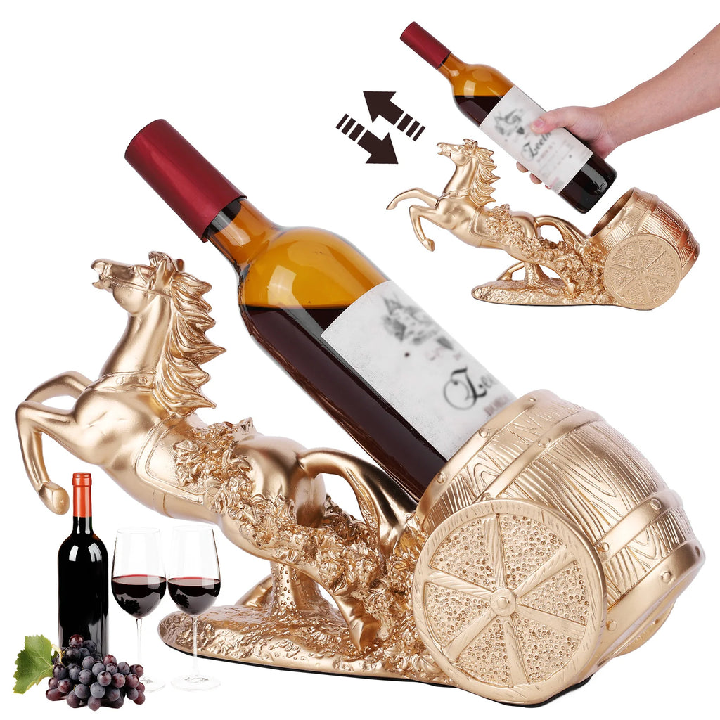 HORSE SCULPTURE WINE RACK