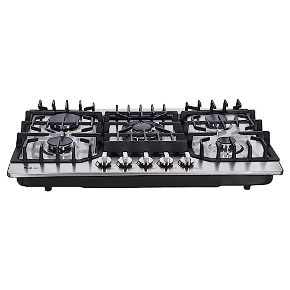 STAINLESS STEEL BUILT-IN 5 BURNER GAS COOKTOP NG/LP