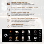 MCILPOOG CM7203 Automatic Espresso Machine ，Built-In Milk Frother & Tank,